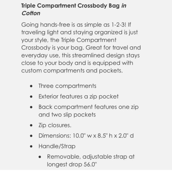 Vera Bradley triple compartment Crossbody performance Twill toasted terracotta - Picture 6 of 6